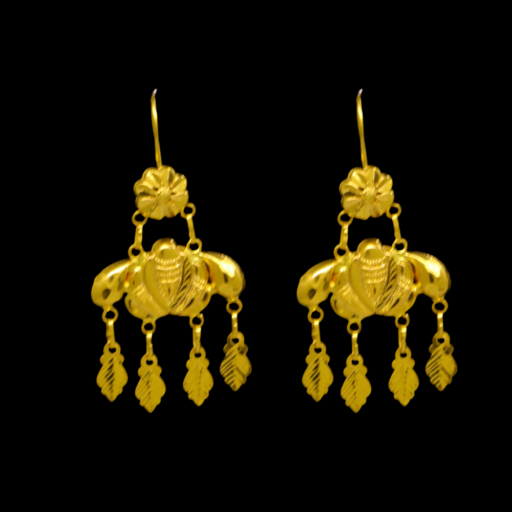 21K Gold Drop Earrings - SW24854